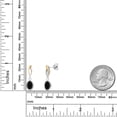 thumbnail image 6 of Gem Stone King 925 Silver and 10K Yellow Gold Black Onyx Earrings for Women | 3.20 Cttw | Gemstone December Birthstone | Oval 8X6MM, 6 of 6