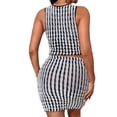 thumbnail image 3 of Conjunto de chaleco y top corto Qarigey para mujer traje de moda verano blanco negro, 3 of 6