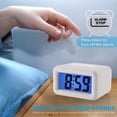 thumbnail image 5 of Reloj despertador digital JAMW LCD grande con luz nocturna blanco, 5 of 5