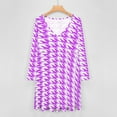 thumbnail image 4 of Aesthetic Purple And White Ripple Long Sleeve Dresses For Women Vintage Elegant Party Dress Oversized V-neck Dress S-8XL, 4 of 7
