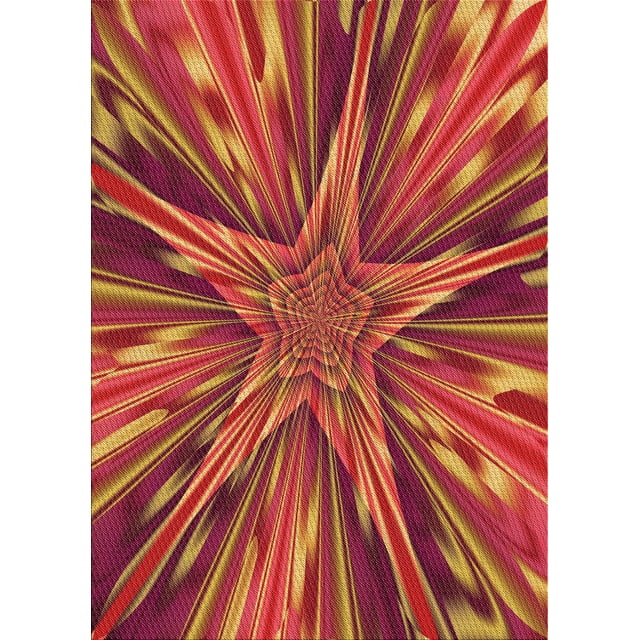 Ahgly Company Tapis d'Intérieur Lavables en Machine, Rectangle, Zone de Transition Orange, 2' x 3'