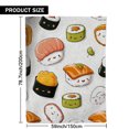 thumbnail image 5 of Cute Sushi Characters Parade Lightweight Flannel Printed Blanket - Ultra Soft & Warm, All-Season Cozy Plush for Couch, Bed, Office, Camping Nap - Perfect Decorative Gift, 5 of 10
