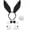 Black, variant on Vjnyvs 5-Piece Bunny Ears Headband Set,Bow Tie Collar, Cuffs & Tail Kit, White, 1 Set