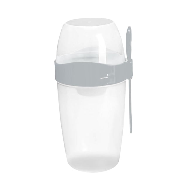 Kitchen aid Double-layer Portable Breakfast Cup, Takeaway Breakfast Cup With Lid And Spoon, Practical Takeaway Yogurt Cereal, Suitable For School
