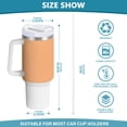 thumbnail image 5 of 40 oz Tumbler with Handle and Straw Lid Light Orange Insulated Vacuum Water Bottle Stainless Steel Travel Cup, 5 of 8