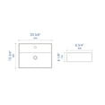 thumbnail image 2 of ALFI Brand ABC901-W White 24" Modern Rectangular Above Mount Ceramic Sink with Faucet Hole, 2 of 10