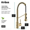 thumbnail image 6 of KRAUS Bolden Touchless Sensor Commercial Style 2-Function Single Handle Pull Down Kitchen Faucet in Spot-Free Brushed Brass, 6 of 8