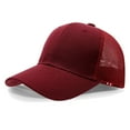thumbnail image 2 of Womens Ponytail Hat Baseball Cap High Messy Bun Ponycap Hats Quick Drying Mesh Hat, 2 of 3