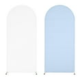 thumbnail image 2 of Ataucjin 6FT Wedding Arch Backdrop Cover, Arch Shape Backdrop Cover Dual-Sided Color Round Top Arch Backdrop Stands Cover for Wedding Ceremony Birthday Party Baby Shower Banquet Decoration, 2 of 9