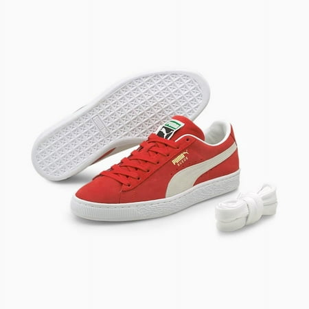 PUMA Mens Suede Classic XXI Snekar Shoes - High Risk Red/Puma White - 8.5 D (M)