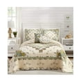 thumbnail image 1 of MODERN HEIRLOOM Olivia Embroidered Quilted Bedspread - Lightweight Breathable All Seasons Bedding, King, Green/Cream, 1 of 4