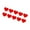 Red, variant on Pack Of 10 Waterproof Reflective Heart Vehicle Stickers Decals Auto Adhesive Decorative Clings For Cars Motorcycles Truc