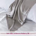 thumbnail image 6 of LUSHVIDA 100% Natural Mulberry Silk Pillowcase for Hair and Skin- Standard (20"x 26") Breathable Bed Pillow Cases with Both Sides, Grey, 1 Pack, 6 of 7