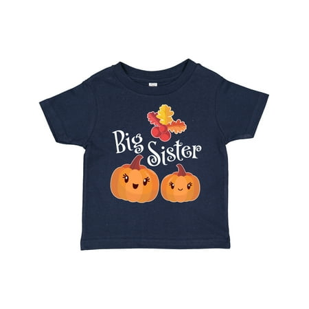 

Inktastic Big Sister Pumpkins with Fall Leaves Gift Toddler Toddler Girl T-Shirt
