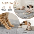 thumbnail image 4 of TOPCHANCES Soft Velvet Couch Covers, Non Slip Corner Sofa Cover Protector Mat, Pet Sofa Mat, 2-Piece Couch Covers Set for L Shape Sectional, Light Grey, Size M, 4 of 10