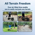 thumbnail image 5 of KneeRover ALL TERRAIN FUSION - 4 Wheel Knee Scooter, Heavy Duty, for Surgery Recovery and Injuries, Platinum Gray, 5 of 6