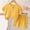 Yellow, variant on Kiplyki Kids Clothing Summer Toddler Kids Boys' Casual Solid Crepe Gauze T-shirt Short Sleeve Shorts Set