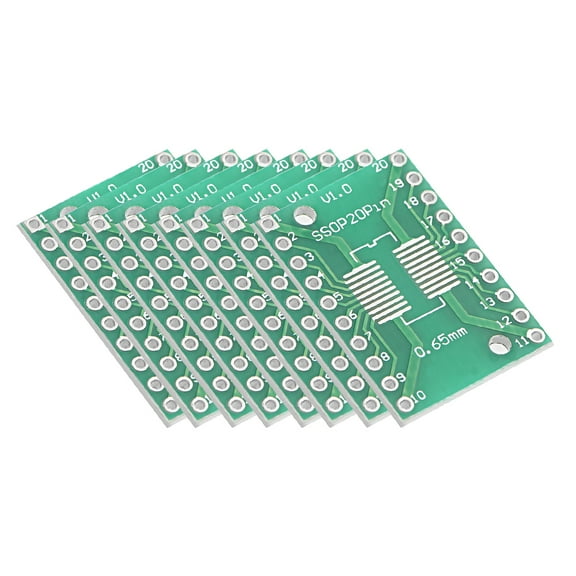 SSOP 20PIN 0.65 / SOP 20PIN 1.27 to DIP Adapter PCB Board SMD Converter 8pcs