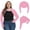 Pink, variant on ZACPNCV Plus Size Women Fingerless Sun Protection Sleeves Arm Cover UPF 50 Lightweight Breathable for Driving Cycling Outdoor Summer