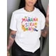 thumbnail image 1 of Carnaval Cartoon & Letter Casual T-Shirt, Crew Neck Short Sleeves Slight Stretch Sports Tee, Women's Activewear & Music Festival graphic, 1 of 6