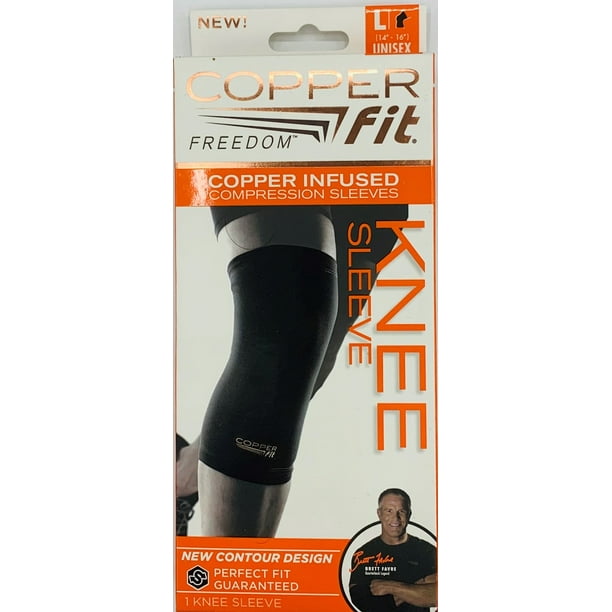 Copper Fit 2.0 Freedom Knee Sleeve, Copper Infused Compression Sleeve w