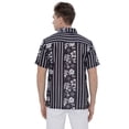 thumbnail image 2 of LA LEELA Mens Hawaiian Shirts Short Sleeve Button Down Shirt Men's Casual Vacation Tropical Beach Summer Party Shirts for Men Funny S Black Floral, 2 of 6