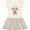 Natural with Stripes, variant on Inktastic My Grammie Loves Me Girls Toddler Dress