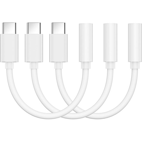PinesC [MFi Certified] USB C to 3.5mm Headphone Jack Adapter for 16 15,3Pack Headphone Adapter for 16 Audio Dongle Compatible with 16/16 Plus/16 Pro/16 Pro Max/15/15 Pro/15 Pro Max