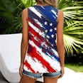 thumbnail image 5 of 4th Of July Tank Tops for Women American Flag Print V-Neck Button Down Sleeveless Tunics Patriotic Stretchy Classic Fit Summer Camping Blouses,S,#01 Sky Blue, 5 of 5