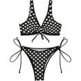 thumbnail image 2 of Dreamtimes Cartoon Baseball Two Piece Swimsuits Bathing Suit Triangle Bikini Set, Large, 2 of 7