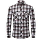 thumbnail image 1 of Blusa y camisa de manga larga con cuello vuelto para hombre, blusa informal a cuadros con botones y cuello vuelto, blusa de manga larga para hombre, 1 of 3