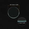 thumbnail image 2 of Uxcell 17.5mm Dia. Round Flat Watch Crystal Lens Glass Replacement Parts for Watchmaker Repair, Clear 6 Pack, 2 of 5