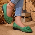 thumbnail image 5 of XUNKUSGA Womens Flats Classic Soild Color Round Toe Womens Slip On Shoes Cute Bowknot Ballet Flats Summer Comfortable Shoes for Women Dressy Casual,Green,5.5, 5 of 9