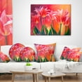 thumbnail image 4 of Designart Tulips in Red Shade - Floral Throw Pillow - 12x20, 4 of 5