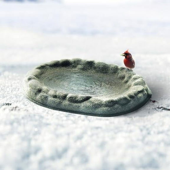 Unbranded Four Seasons Heated Bird Bath Basin FS-1 - 70 Watts, Stone, Gray