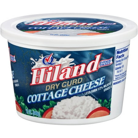 Hiland Dry Curd Cottage Cheese 12 Oz Walmart Com