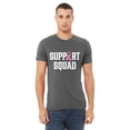 thumbnail image 3 of Breast Cancer Support Squad Pink Ribbon Unisex Men's T-shirt, L, Charcoal, 3 of 6