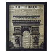 MoDRN Industrial Arc de Triomphe Newspaper Wall Art
