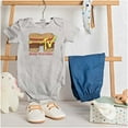 thumbnail image 3 of Retro MTV Cheese Burger Food Logo Romper Boys or Girls Infant Baby Brisco Brands NB, 3 of 6