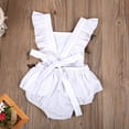 thumbnail image 3 of Qiylii Baby Girl Bodysuit 3D Flower Sleeveless Ruffle Summer Cool Romper, 3 of 5