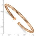 thumbnail image 2 of 4mm 925 Sterling Silver Rose Gold Plated Cuff Bracelet Cuff Bracelet for Women - 7.5 Grams, 2 of 2