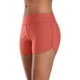 thumbnail image 4 of Women Sporty Swim Shorts Solid Board Shorts Boyleg Swim Bottoms, 4 of 6