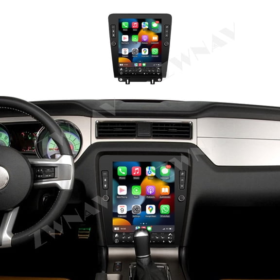ZWNAV 12.1 inch Android 14 Car Radio CarPlay for Ford Mustang 2010-2014 Touch Screen Multimedia Player GPS Navigation Head Unit BT
