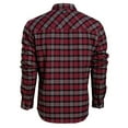 thumbnail image 2 of VORTEX Adult Male Timber Rush Flannel Long Sleeve Shirt, Color: Burgundy, Size: L, 2 of 5
