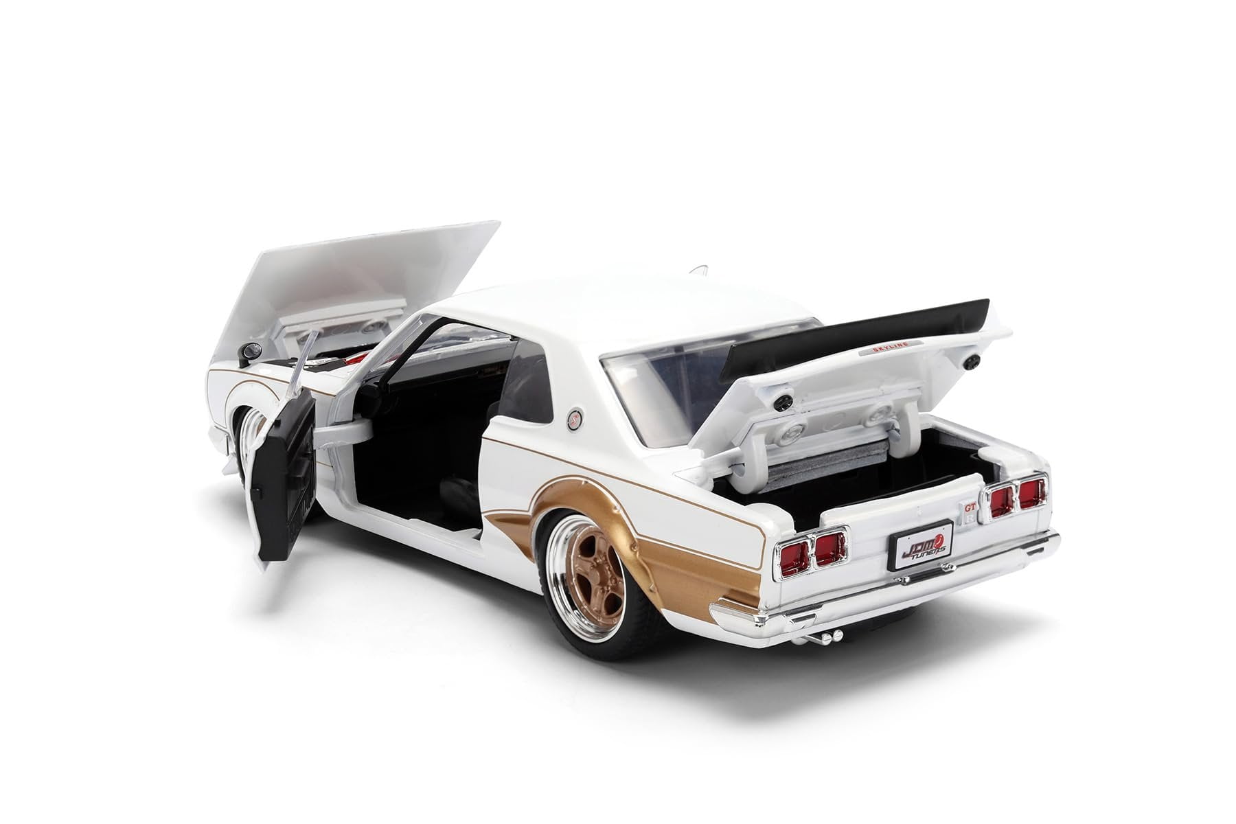 Jada 1971 Nissan Skyline GT-R, White/Gold Toys 37021-1/24 Scale