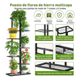 thumbnail image 2 of Soporte Para Maceta Estante De Macetas Para Plantas 7 Niveles de interior y exterior Xtellar negro, 2 of 4