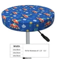 thumbnail image 2 of Uemuo Dinosaur Driving Pattern Round Bar Stool Seat Covers Washable Stool Cushion Slipcover Elastic Bar Chair Covers-13 inch, 2 of 7