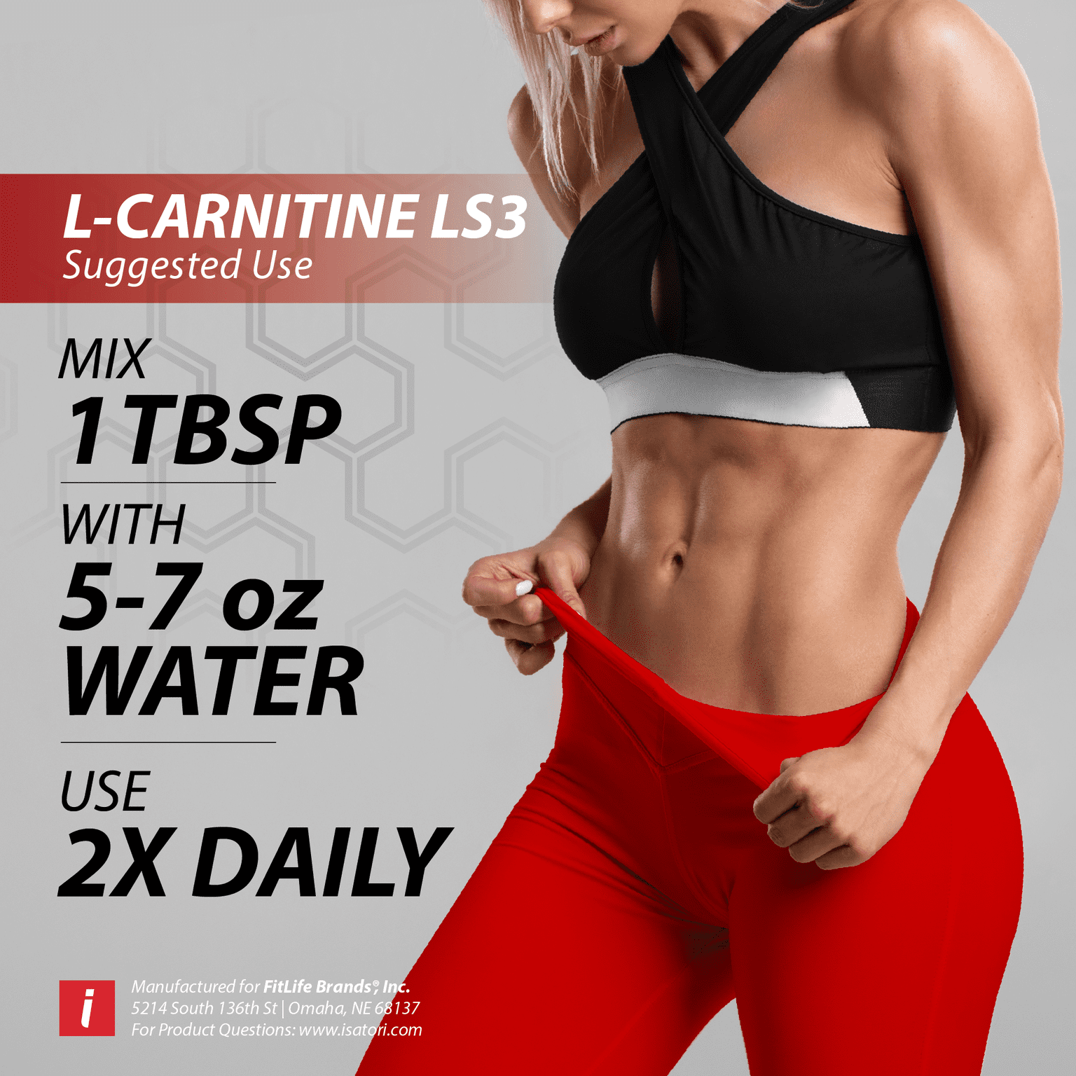 iSatori L-Carnitine LS3 Concentrated Liquid Fat Burner And Metabolism Activator - Fat Loss for Health And Fitness - Keto Friendly - Stimulant Free - Grape 1500mg - (32 Servings)