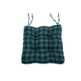 thumbnail image 1 of Matsuzay Silla de forma cuadrada Almohadillas de poliéster Rejilla Cojín y cálido con lazos Respaldo antideslizante Almohada Mat Home Decoración del hogar 2.5 cm verde oscuro 43*42*12cm, 1 of 6