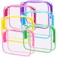 thumbnail image 1 of Bolsas de maquillaje CHICAUP de PVC transparente, impermeables, aprobadas por la TSA, 6 unidades, 1 of 6